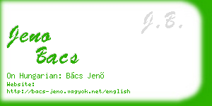 jeno bacs business card